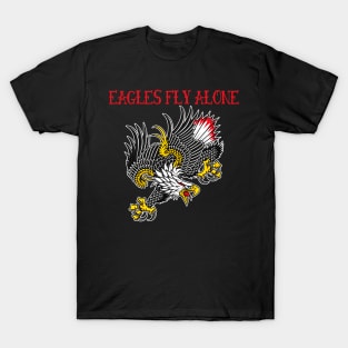 Eagles Fly Alone Traditional Old School Tattoo T-Shirt